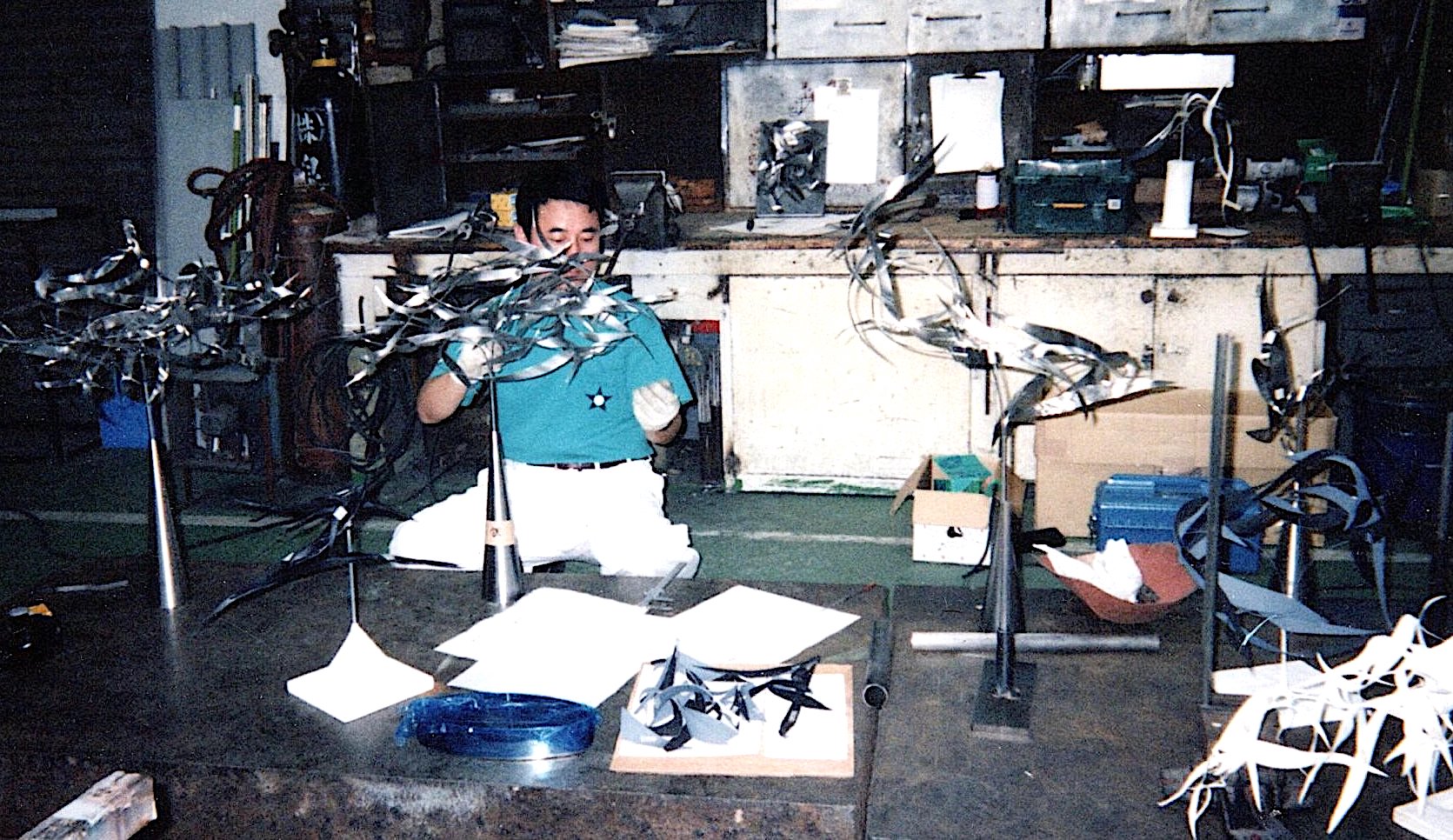In the Beginning of Making Sculpture by Metal at KK Nishidakame, Kyoto From 1990 1993