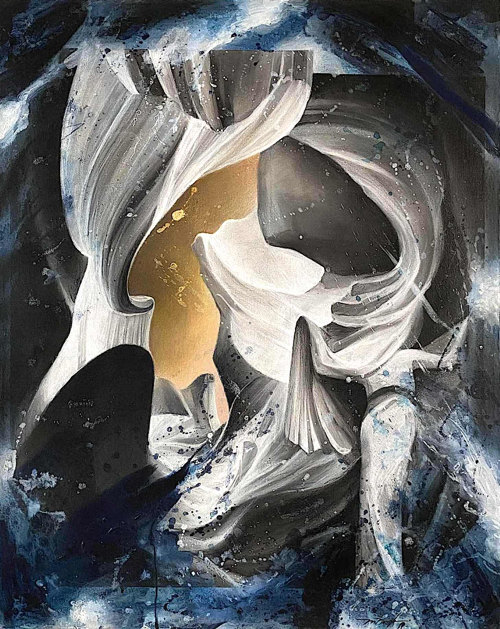 "Billow" Mixed media on canvas, 1992